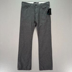 French‎ Connection Summit Trouser Womens 34 Black Melage Gray Straight Spiderman
